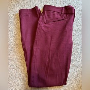 Maroon Gap Fitted Dress Pants (Tall)